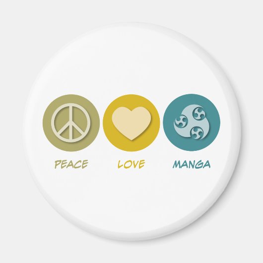 Peace Love Manga Magneet (Voorkant)