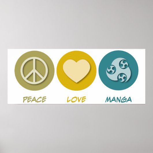 Peace Love Manga Poster (Voorkant)