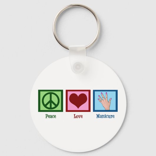 Peace Love Manicure Sleutelhanger (Voorkant)