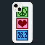 Peace Love Marathon Case-Mate iPhone Case<br><div class="desc">Een vredesteken,  hart en 26.2. Een geweldig cadeau voor een marathonloper die graag rennen. Lopen is een geweldige oefening.</div>