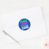 Peace Love Marching Band Ronde Sticker (Envelop)
