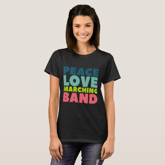 Peace Love Marching Band T-shirt (Voorkant volledig)