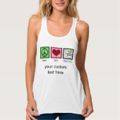 Peace Love Mardi Gras Custom Tanktop (Voorkant)