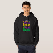 Peace Love Mardi Gras for Women & Men Hoodie (Voorkant volledig)