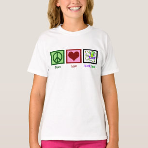 Peace Love Mardi Gras Kinder T-shirt