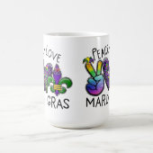 PEACE LOVE MARDI GRAS PAARS GOLD GREEN KOFFIEMOK (Center)