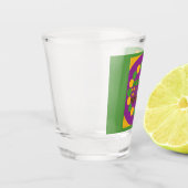 Peace Love Mardi Gras Paars Gold Green Shot Glas (Links)