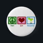 Peace Love Margaritas Ronde Button 5,7 Cm<br><div class="desc">Ik hartje mijn margaritas. Een schattige margarita minnaar-knop om naar de bar te gaan. Pas met uw bedrijfsnaam van het restaurant aan en geef aan klanten over.</div>