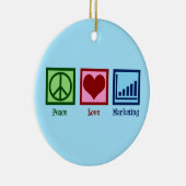 Peace Love Marketing Keramisch Ornament (Rechts)