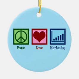 Peace Love Marketing Keramisch Ornament