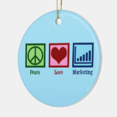 Peace Love Marketing Keramisch Ornament (Links)