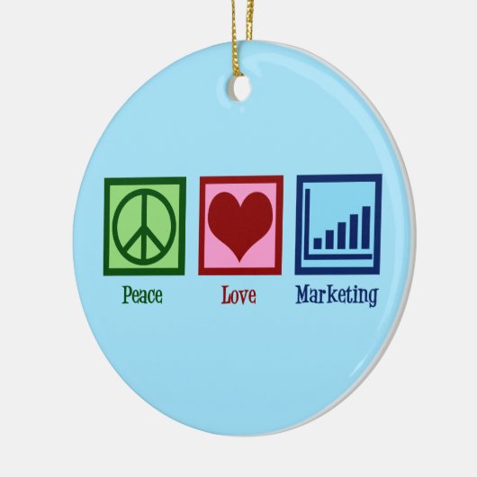Peace Love Marketing Keramisch Ornament (Links)