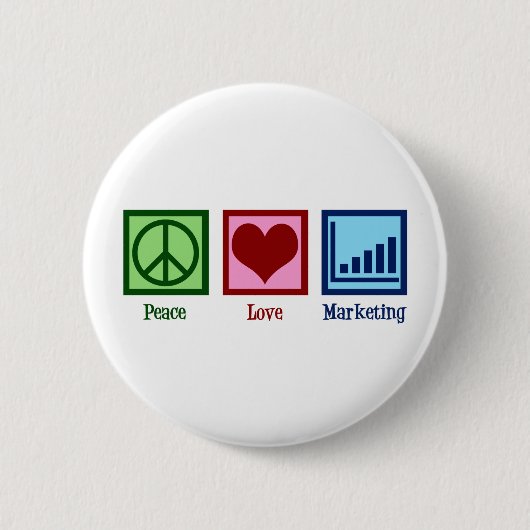 Peace Love Marketing Ronde Button 5,7 Cm (Voorkant)