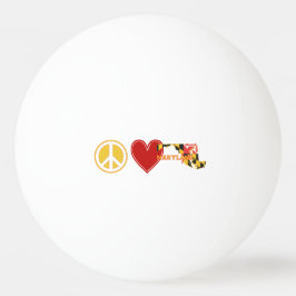 Peace Love Maryland Pingpongbal