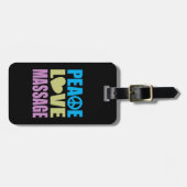 Peace Love Massage Bagagelabel (Voorkant horizontaal)