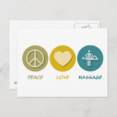 Peace Love Massage Briefkaart (Voorkant / Achterkant)