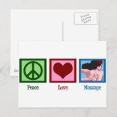 Peace Love Massage Briefkaart (Voorkant / Achterkant)