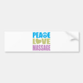 Peace Love Massage Bumpersticker (Voorkant)