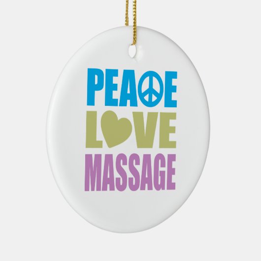Peace Love Massage Keramisch Ornament (Rechts)