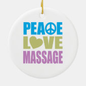 Peace Love Massage Keramisch Ornament (Achterkant)