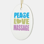 Peace Love Massage Keramisch Ornament (Links)