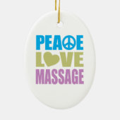 Peace Love Massage Keramisch Ornament (Achterkant)