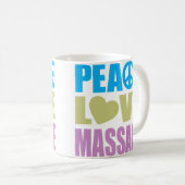 Peace Love Massage Koffiemok (Voorkant rechts)