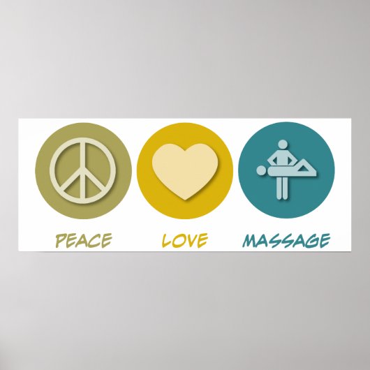 Peace Love Massage Poster (Voorkant)