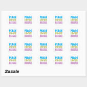 Peace Love Massage Ronde Sticker (Vel)