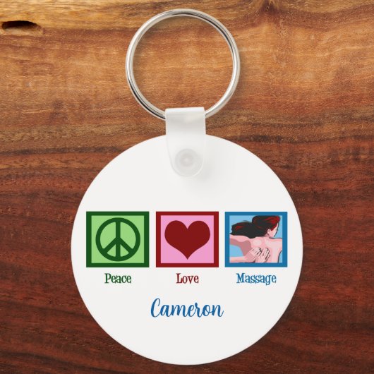 Peace Love Massage Sleutelhanger (Voorkant)