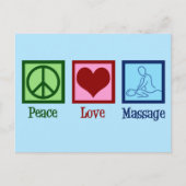 Peace Love Massage Therapy Briefkaart (Voorkant)
