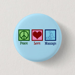 Peace Love Massage Therapy Ronde Button 3,2 Cm