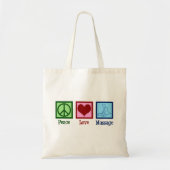 Peace Love Massage Therapy Tote Bag (Voorkant)