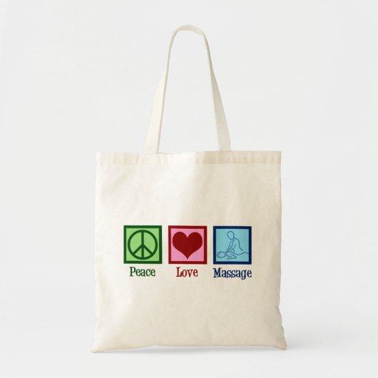 Peace Love Massage Therapy Tote Bag (Voorkant)