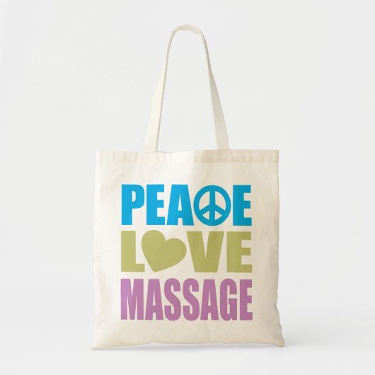 Peace Love Massage Tote Bag (Voorkant)