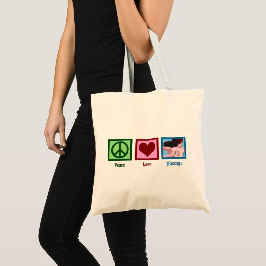 Peace Love Massage Tote Bag (Voorkant (product))