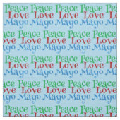Peace Love Mayo Funny Mayonnaise Lover Stof (Swatch)