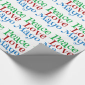 Peace Love Mayonnaise Funny Mayo Cadeaupapier (Hoek)