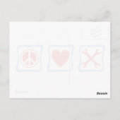 Peace Love Mechanics Squares Briefkaart (Achterkant)