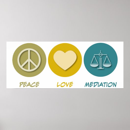 Peace Love Mediation Poster (Voorkant)