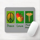 Peace Love Medical Assisting Muismat (Met muis)