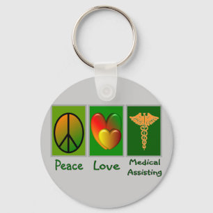 Peace Love Medical Assisting Sleutelhanger