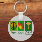 Peace Love Medical Assisting Sleutelhanger (Voorkant)