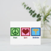 Peace Love Medicine Briefkaart (Staand voorkant)