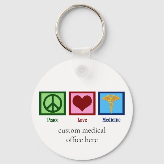 Peace Love Medicine Sleutelhanger (Voorkant)
