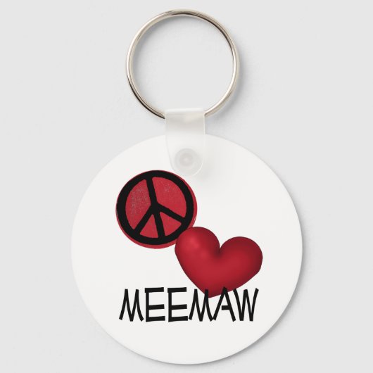 Peace Love MeeMaw Sleutelhanger (Voorkant)