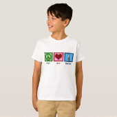 Peace Love Meerkats Kinder T-shirt (Voorkant volledig)