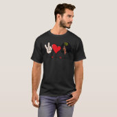 Peace Love Melanin Black History Month BLM Afro Qu T-shirt (Voorkant volledig)