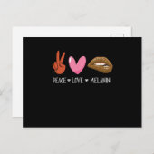 Peace Love Melanin Black Women Pride Afro African. Aankondigingskaart (Voorkant / Achterkant)