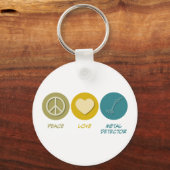 Peace Love Metal Detector Sleutelhanger (Voorkant)